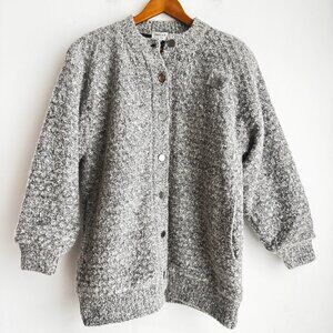 Vintage Jaguar Grey Mohair Blend Lined Sweater Coat M